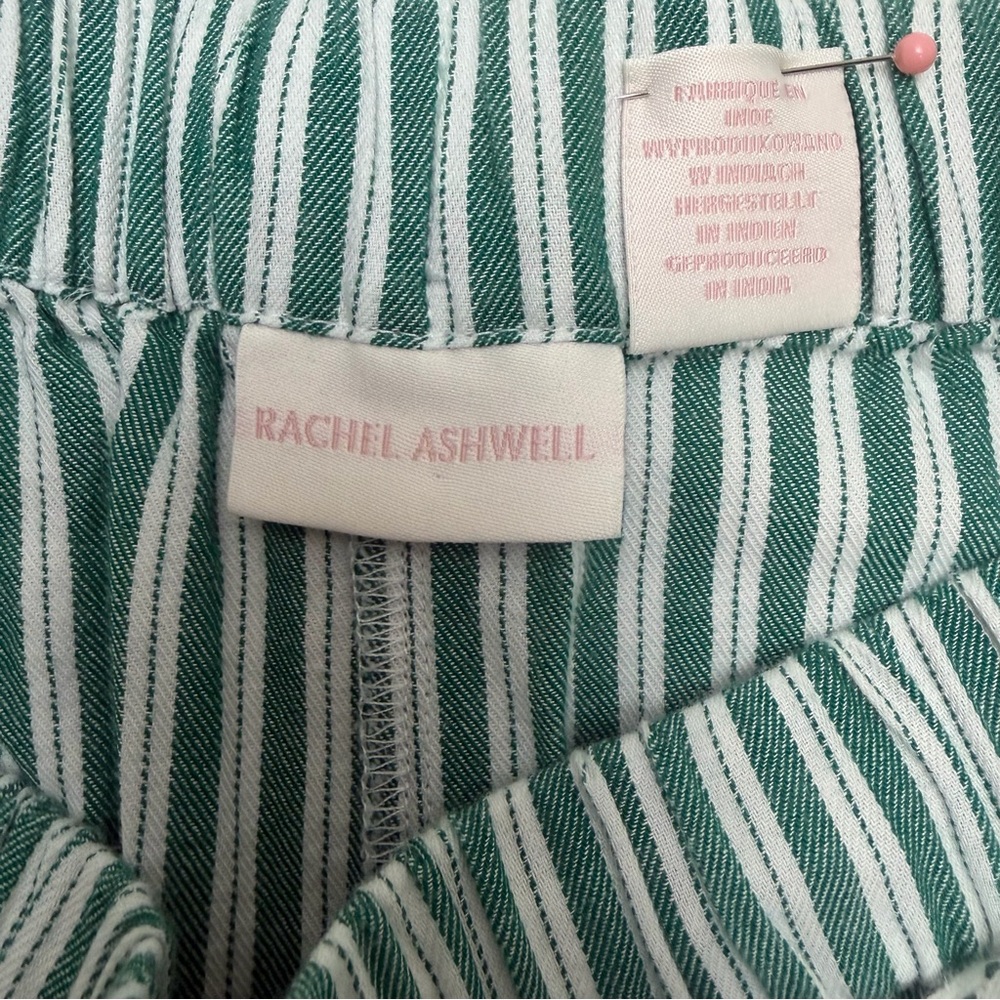 Rachel Ashwell Green & White Striped Pajama Set Sz S Cottagecore 100% Cotton - Picture 2 of 16